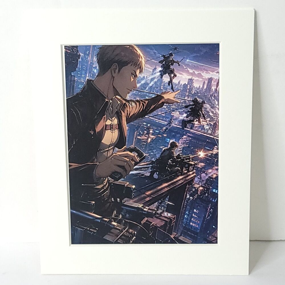 Jean Protect The City Attack On Titan Card Anime Wall Art Oversized Board A4